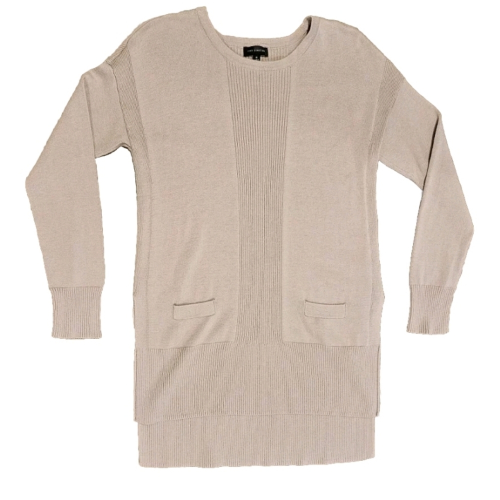 The Limited Womens Sweater Size Medium Lightweight Beige High Low Long Sleeve